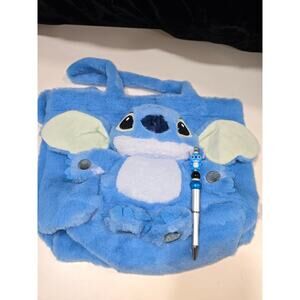 Blue Furry Stitch Tote Bag + Pen w/Black Ink